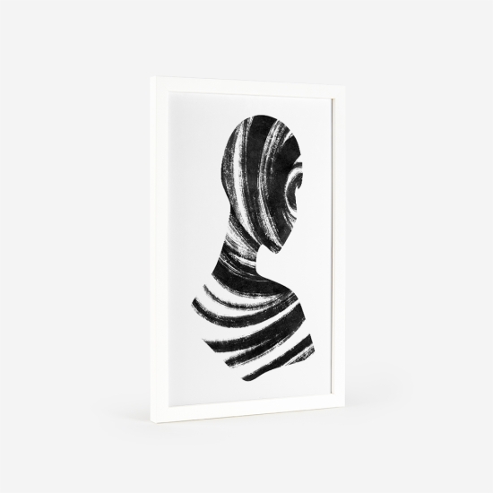 Poster de silhueta de pessoa a preto e branco 5